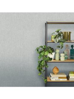 Galerie Metallic Plain Wallpaper - view 2, Silver Grey