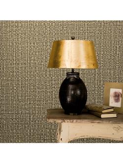 Galerie Weave Texture Wallpaper, Brown/Gold - view 2, Brown/Gold