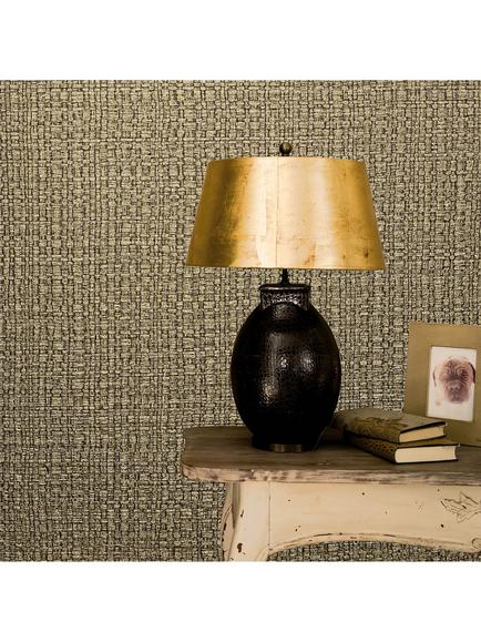 Galerie Weave Texture Wallpaper, Brown/Gold - view 2, Brown/Gold