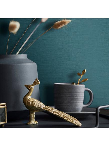 Galerie Fabric Effect Wallpaper - view 2, Turquoise