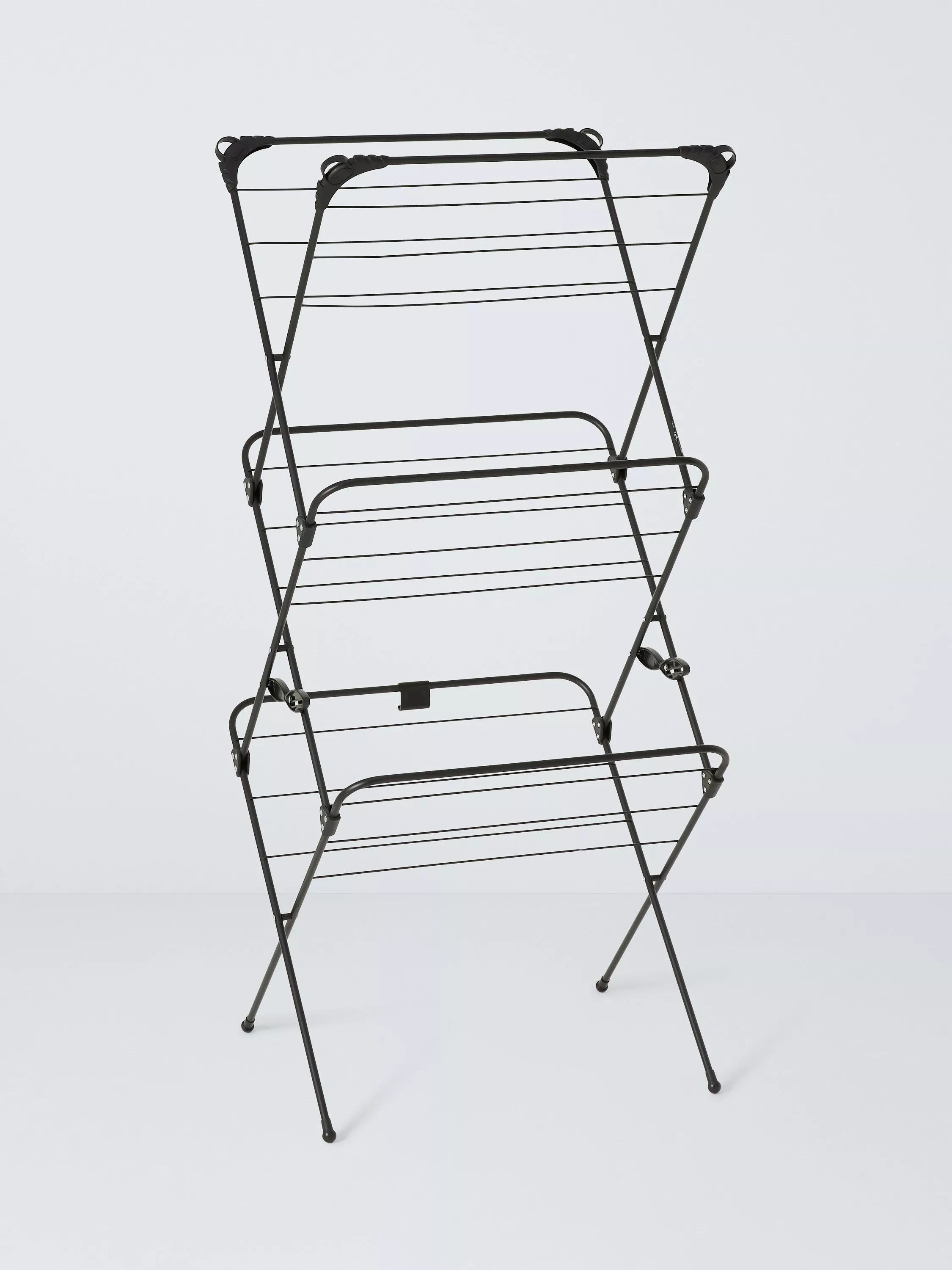 John Lewis 3 Tier Indoor Clothes Airer Black