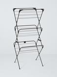 John Lewis 3 Tier Indoor Clothes Airer, Black