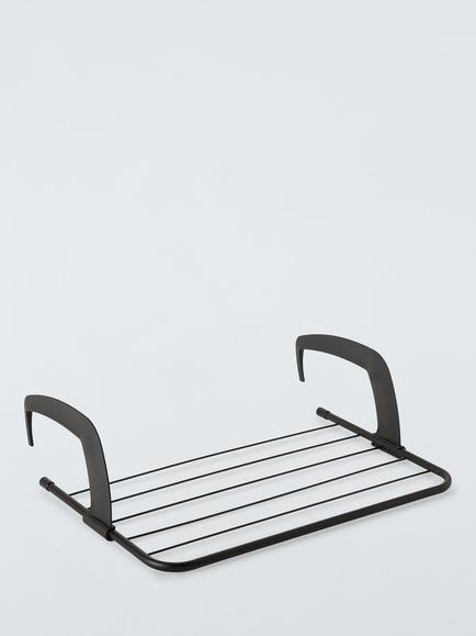 John Lewis Radiator Clothes Airer, Black, Matte Black