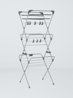 John Lewis Deluxe Indoor Airer, Silver, Grey