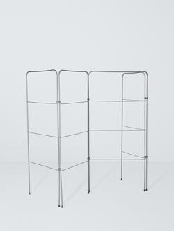 John Lewis Zig Zag Folding Indoor Clothes Airer, Grey