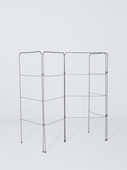John Lewis Zig Zag Folding Indoor Clothes Airer, Grey