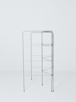 John Lewis Zig Zag Folding Indoor Clothes Airer - view 2, Grey