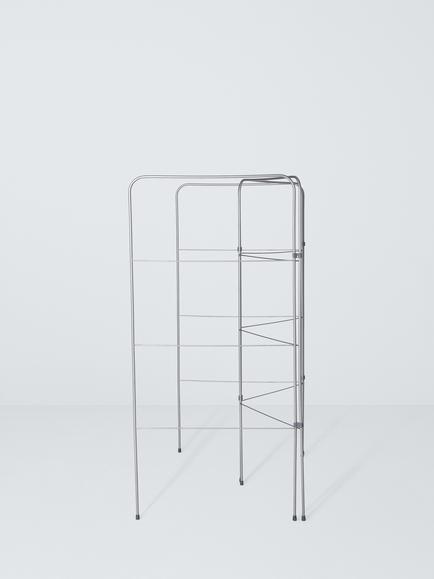 John Lewis Zig Zag Folding Indoor Clothes Airer - view 2, Grey
