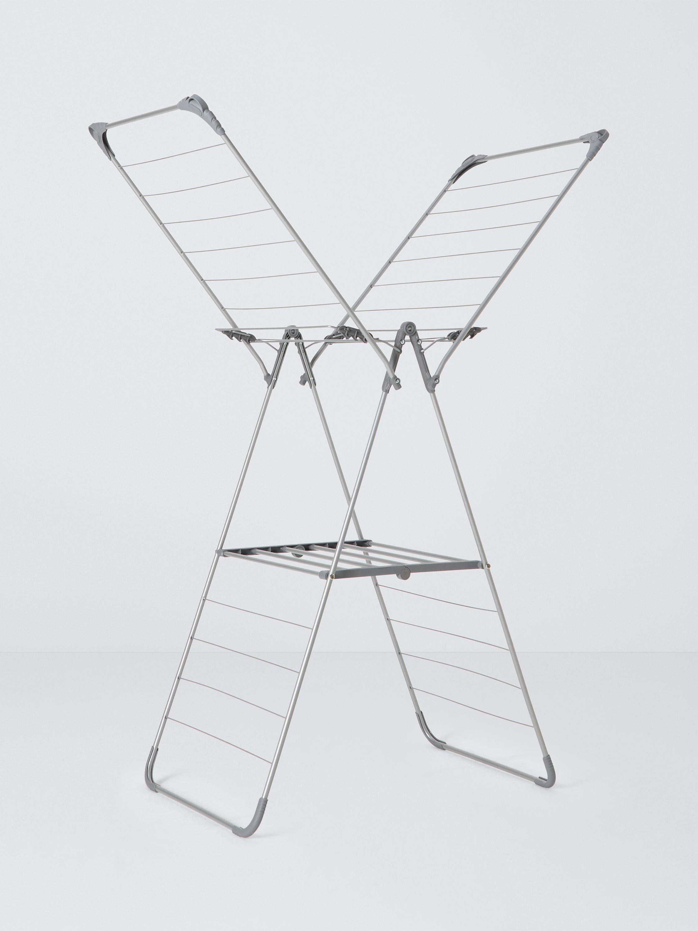 John Lewis Standard X Wing Indoor Clothes Airer Grey