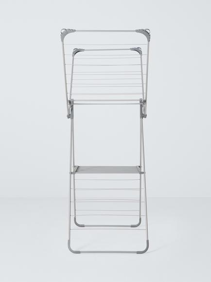 John Lewis Standard X Wing Indoor Clothes Airer, Grey - view 2, Grey