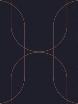 Graham & Brown Palais Wallpaper, Navy/Copper