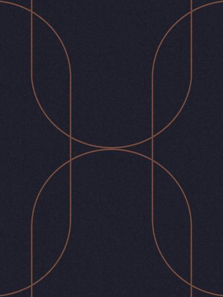 Graham & Brown Palais Wallpaper, Navy/Copper