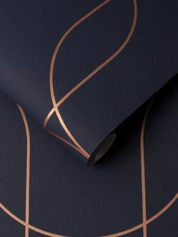 Graham & Brown Palais Wallpaper - view 2, Navy/Copper