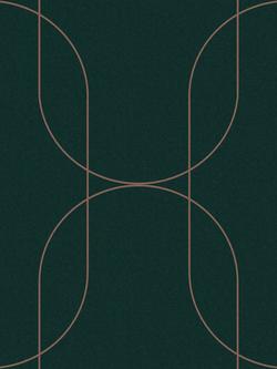 Graham & Brown Palais Wallpaper, Green/Copper