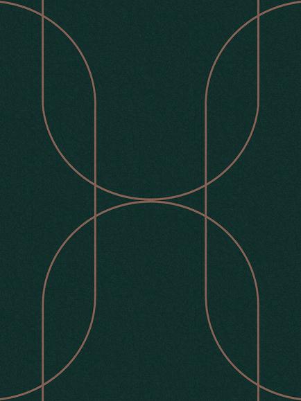 Graham & Brown Palais Wallpaper, Green/Copper