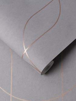 Graham & Brown Palais Wallpaper - view 2, Grey/Rose Gold