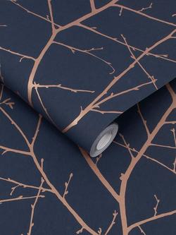 Graham & Brown Boreas Breathe Wallpaper, Blue - view 2, Midnight