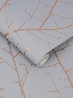 Graham & Brown Boreas Breathe Wallpaper, Blue - view 2, Soft Grey