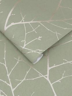 Graham & Brown Boreas Wallpaper, Sage - view 2, Sage