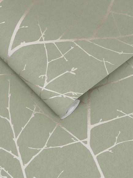 Graham & Brown Boreas Wallpaper, Sage - view 2, Sage