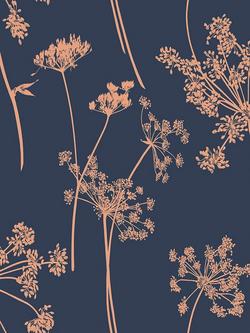Graham & Brown Anthriscus Breathe Wallpaper, Blue, Dusk