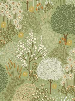 Graham & Brown Fable Wallpaper, Sage, Green