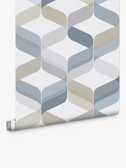 Graham & Brown Retro Wallpaper - view 2, Denim