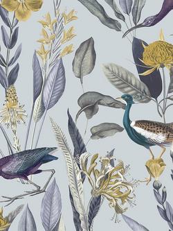 Graham & Brown Glasshouse Day Wallpaper, White/Multi, Grey