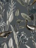 Graham & Brown Glasshouse Day Wallpaper, White/Multi, Midnight