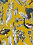 Graham & Brown Glasshouse Day Wallpaper, White/Multi, Mustard