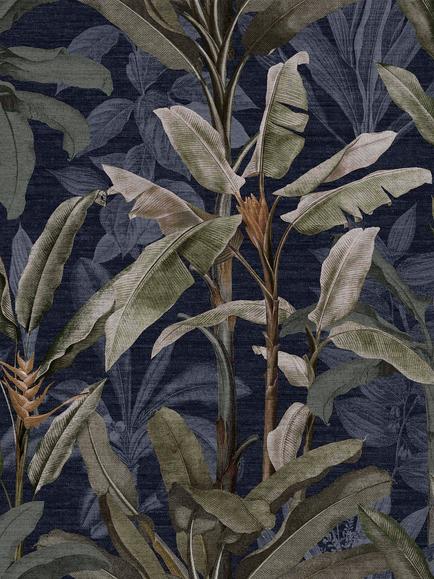 Graham & Brown Borneo Emerald Wallpaper, Green, Midnight