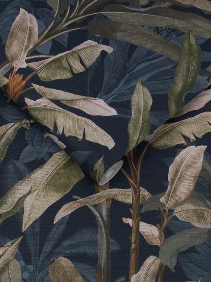 Graham & Brown Borneo Emerald Wallpaper, Green - view 2, Midnight