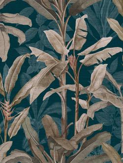 Graham & Brown Borneo Emerald Wallpaper, Green, Teal
