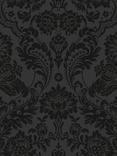 Graham & Brown Gothic Damask Noir Wallpaper