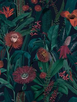 Graham & Brown Tigerlily Wallpaper, Midnight