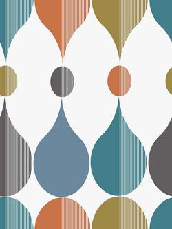 Graham & Brown Coronation Carnival Wallpaper, Multi, Multi