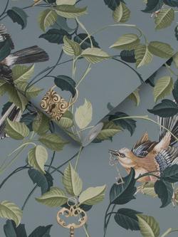 Graham & Brown Lock & Key Wallpaper, Aqua - view 2, Aqua