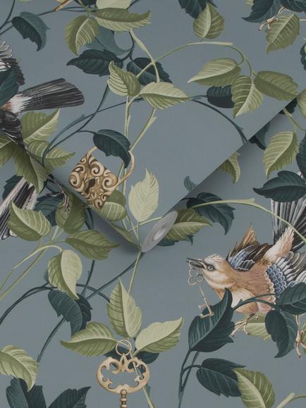 Graham & Brown Lock & Key Wallpaper, Aqua - view 2, Aqua