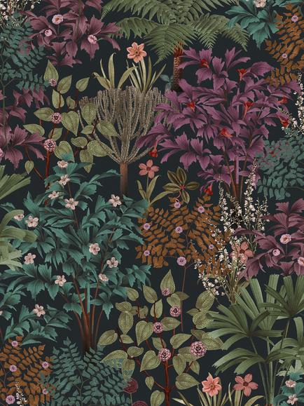 Graham & Brown Jardin Botanico Wallpaper, Black