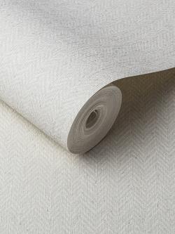 Graham & Brown Herringbone Texture Wallpaper, Ecru - view 2, Ecru