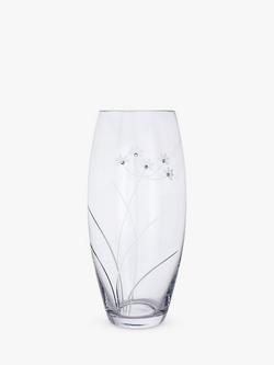 Dartington Crystal Glitz Lily Glass Vase, H30cm, Clear, Clear