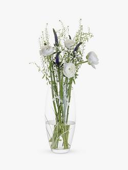 Dartington Crystal Glitz Lily Glass Vase, H30cm, Clear - view 2, Clear