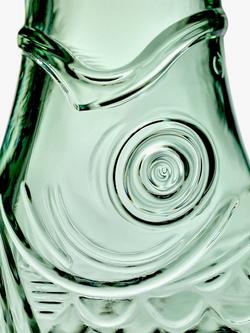 Serax Fish & Fish Glass Bottle Vase/Carafe, 1L - view 2, Green