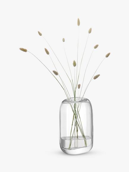 LSA International Melt Glass Vase, H24cm, Clear - view 2, Clear