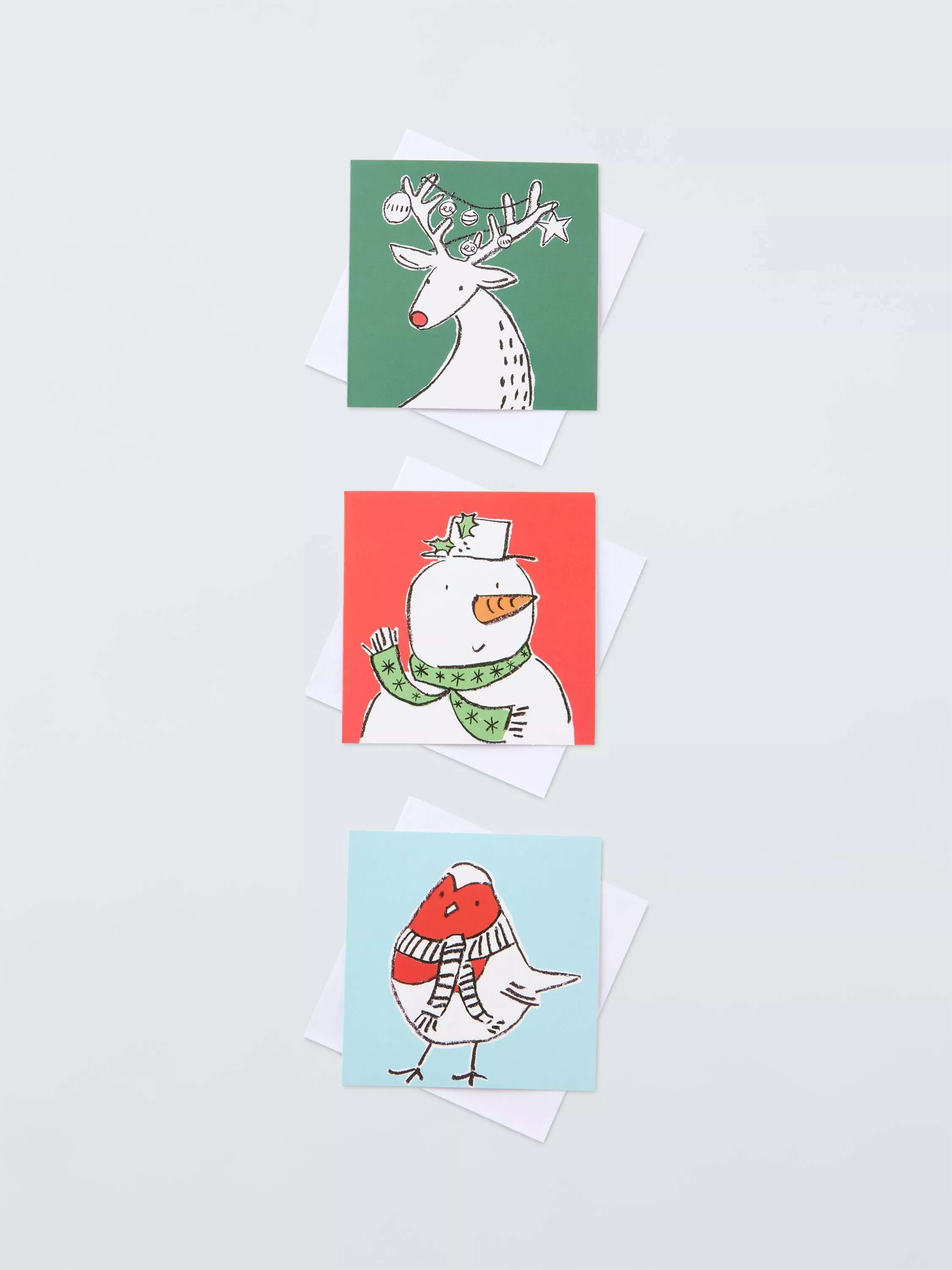 John Lewis Illustrations Mini Cube Charity Christmas Cards, Box of 30