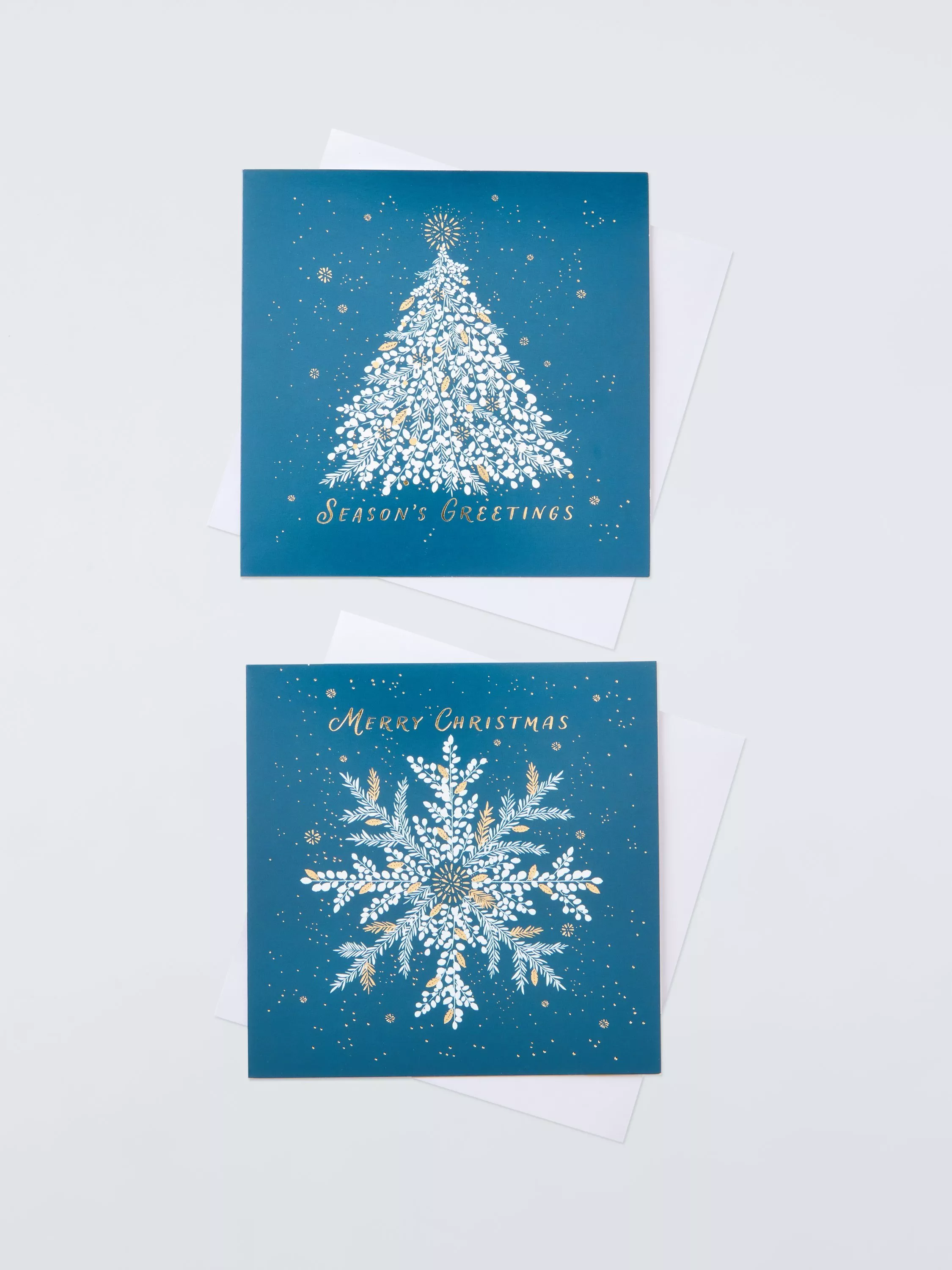 John Lewis Snowflake & Tree Large Square Charity Christmas Cards, Box of 10