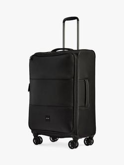 Antler Soft Stripe 4-Wheel 71cm Medium Suitcase, Black