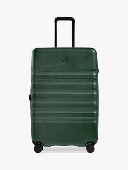 Antler Icon Stripe 4-Wheel 78cm Large Expandable Spinner Suitcase, 133L - view 2, Antler Green