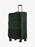 Antler Soft Stripe 4-Wheel 78cm Large Suitcase, Green