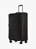 Antler Soft Stripe 4-Wheel 78cm Large Suitcase, Black